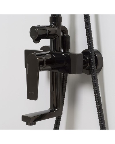 Душевая система WasserKRAFT Glan A16701 Черная глянцевая