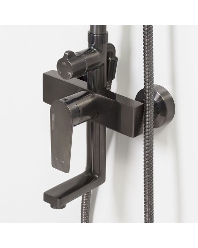Душевая система WasserKRAFT Wiese A18401 Оружейная сталь