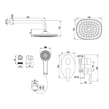 Душевая система Lemark Atlantiss LM3229C Хром
