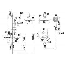 Душевая комплект BelBagno Ferrano FER-DIK-CRM