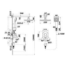 Душевая комплект BelBagno Ferrano FER-DIK-CRM