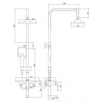 Душевая система BelBagno Rowena ROW-DOCM-CRM