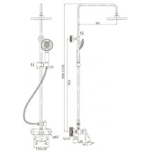 Душевая система BelBagno Reno REN-DOCM-CRM