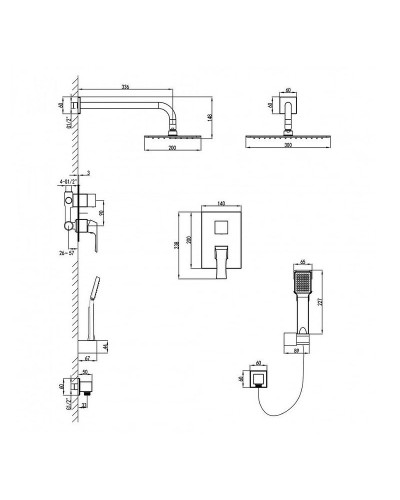 Душевая система Lemark Unit LM4529C Хром