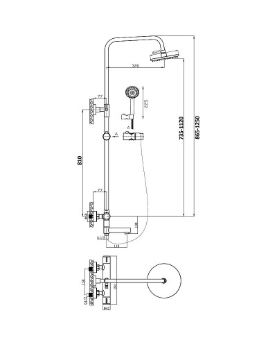 Душевая система Orange T02S3-911cr Хром