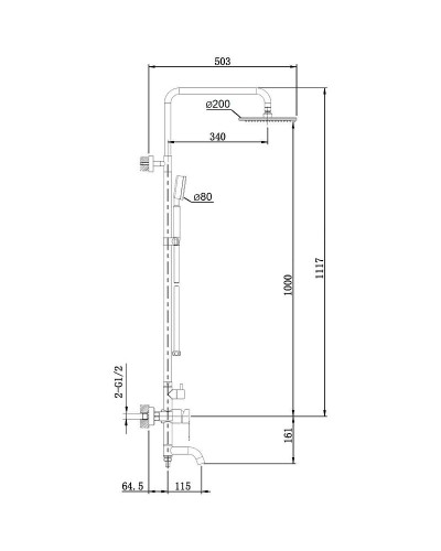 Душевая система Orange Steel M99-911ni Никель