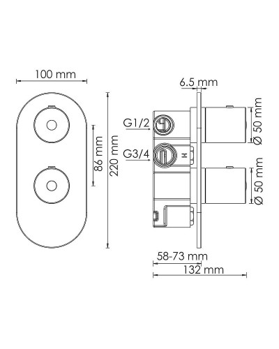 Душевая система WasserKRAFT Berkel A16028 Thermo с термостатом Хром