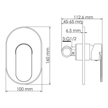 Душевая система WasserKRAFT Elbe A12777 Черная матовая