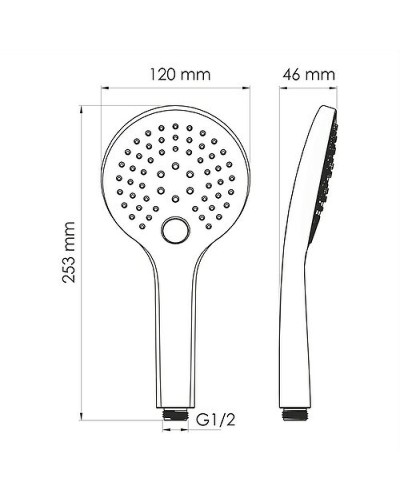Душевая система WasserKRAFT Elbe A177477 с термостатом Черная матовая