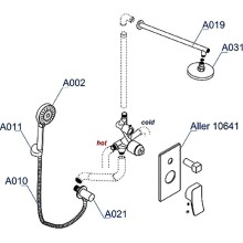 Душевая система WasserKRAFT Aller A14131 Хром