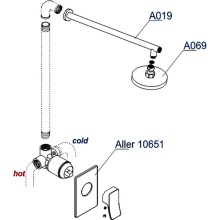 Душевая система WasserKRAFT Aller A12669 Хром