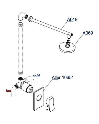 Душевая система WasserKRAFT Aller A12669 Хром
