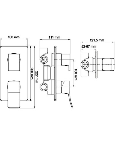 Душевая система WasserKRAFT Aller A171619 Хром