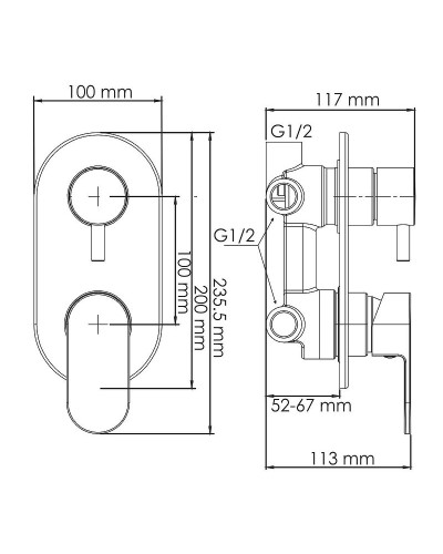 Душевая система WasserKRAFT Dinkel A175868 Хром