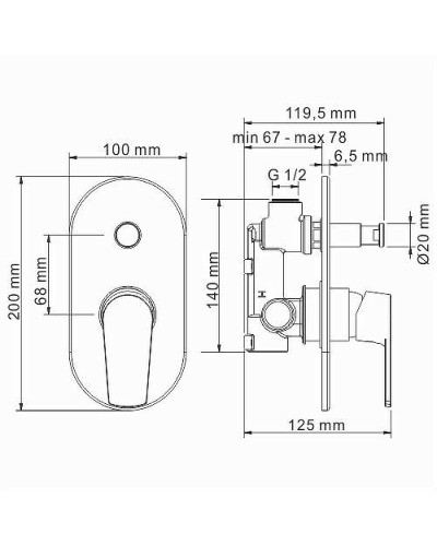 Душевая система WasserKRAFT Dill A16629 Хром