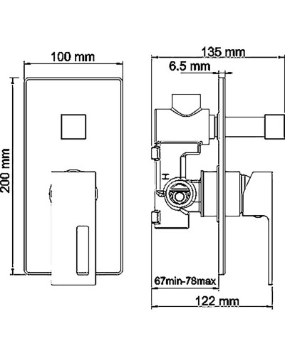Душевая система WasserKRAFT Alme A14130 Хром