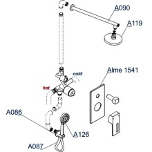 Душевая система WasserKRAFT Alme A16590 Хром