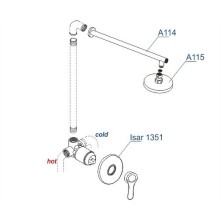 Душевая система WasserKRAFT Isar A12314 Темная бронза