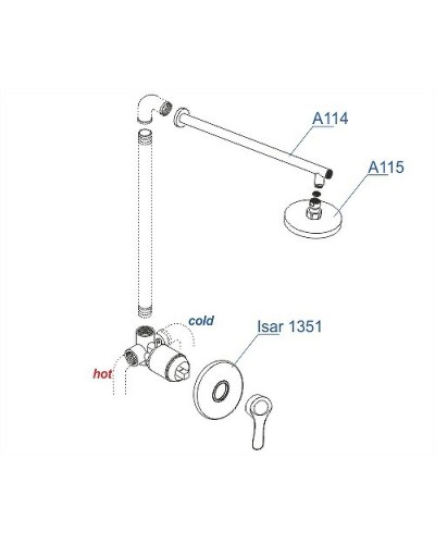 Душевая система WasserKRAFT Isar A12314 Темная бронза