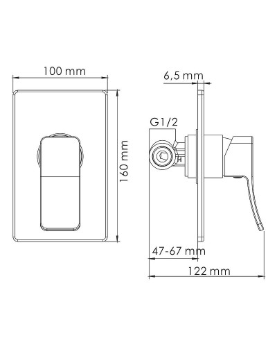 Душевая система WasserKRAFT Exter A12610 Светлая бронза