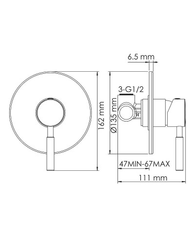 Душевая система WasserKRAFT Wern A12497 Хром