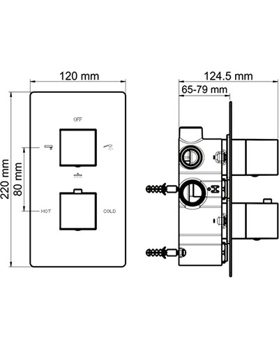 Душевая система WasserKRAFT Alme A171568 Thermo с термостатом Хром