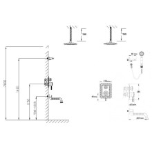 Душевая система Bronze de Luxe Windsor 10137/1F Бронза