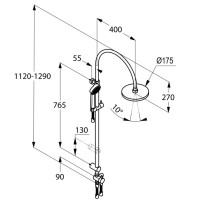 Душевая стойка Kludi Zenta 616770500