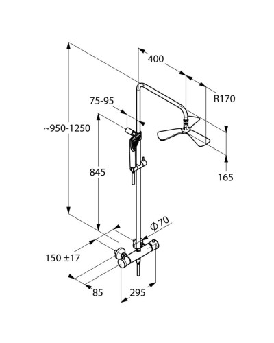 Душевая система Kludi Fizz 6709505-00