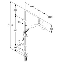 Душевая стойка Kludi Fizz 670930500