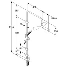 Душевая стойка Kludi Fizz 670930500