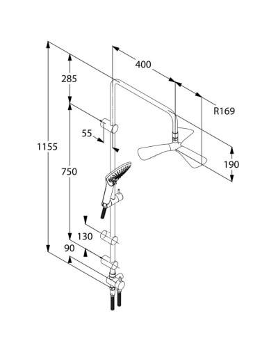 Душевая стойка Kludi Fizz 670930500