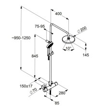 Душевая система Kludi A-QA 6609505-00