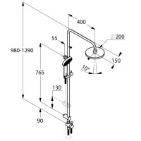 Душевая стойка Kludi A-QA 6609105-00