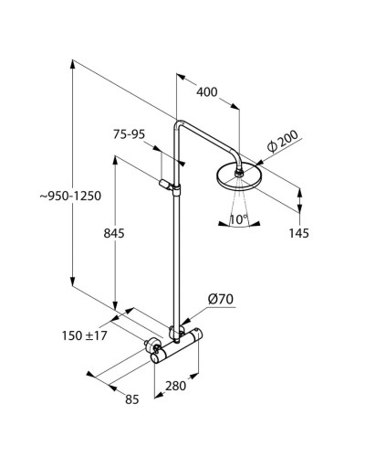 Душевая система Kludi A-QA 6608105-00