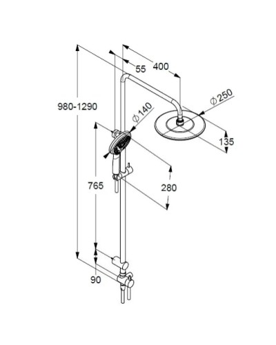 Душевая стойка Kludi Freshline 670900500