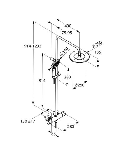 Душевая система Kludi Freshline 670920500