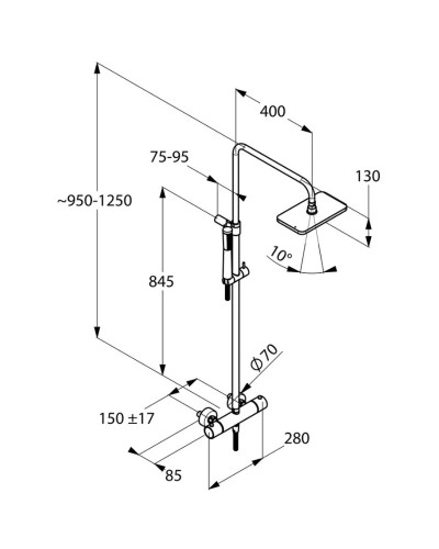 Душевая система Kludi A-QA 4909505-00
