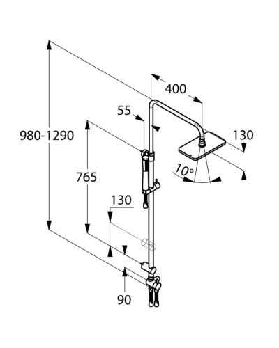Душевая стойка Kludi A-QA 4919105-00