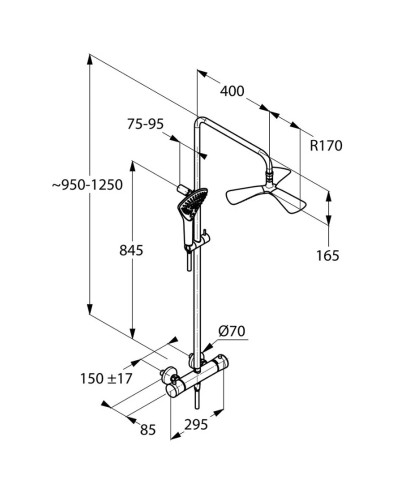 Душевая система Kludi Fizz 6709605-00