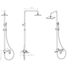 Душевая система Boheme Q 148-CRCR.2 Хром