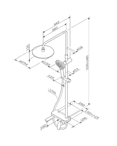 Душевая система AM.PM Like F0780700 Хром