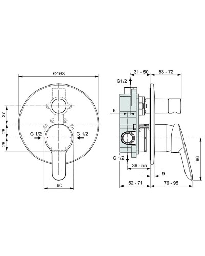 Комплект смесителей Ideal Standard Alpha BD003AA Хром