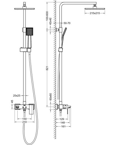 Душевая система Timo Selene SX-1030/17 Золото матовое