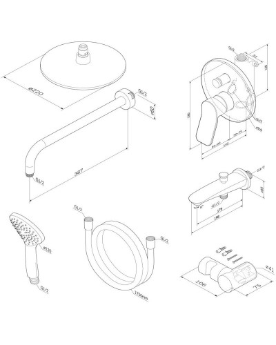 Душевая система AM.PM X-Joy FB85A10000 Хром