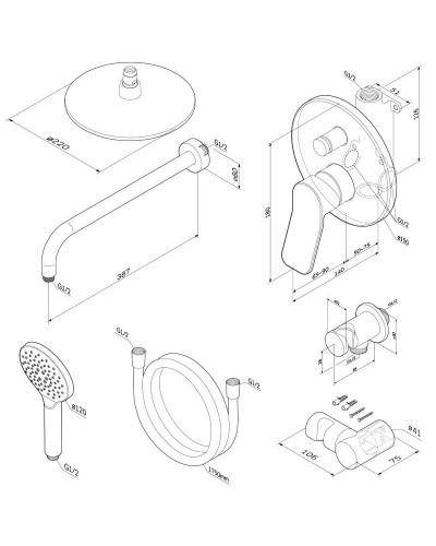 Душевая система AM.PM X-Joy FB85A1RH20 Хром
