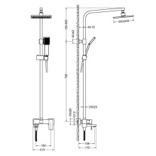 Душевая система Timo Selene SX-1013/03 Черный