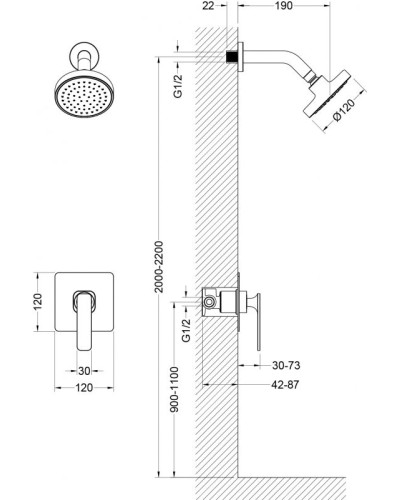 Душевая система Timo Torne SX-4379/00SM Хром