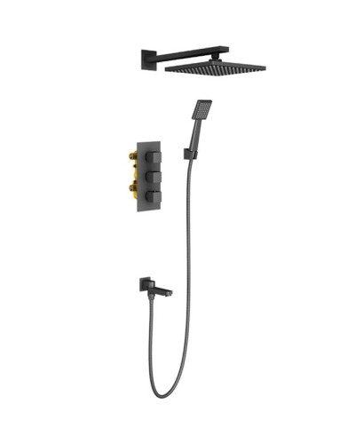 Душевая система Timo Tetra-Thermo SX-0199/03SM с термостатом Черный
