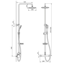 Душевая система с термостатом Excellent Rain White ARAC.SY.881WT-N